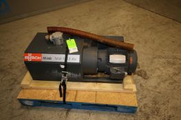 Busch Vacuum Pump, Type MM 1252 A VV6 11XX, SN U162900293, 177 CFM, with Baldor 7.5 hp, 3500 rpm