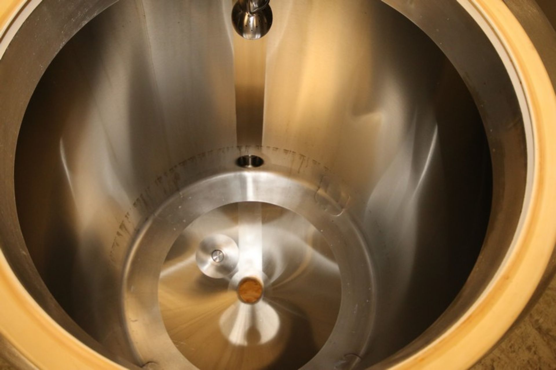 Aprox. 100 Gallon Dome Top, Cone Bottom S/S Vertical Tank / Balance Tank, SN 63 14 14307, with Top - Image 3 of 9