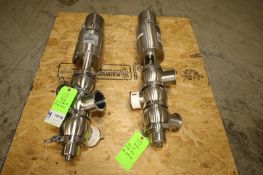 Lot of (2) SPX 3” 3 - Way S/S Air Valves, Type W73 3.0” TTT S - Line, PN X11675, SN