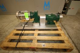Tri Clover Positive Displacement Pump, Model TC1P3NLD-20MFY215H-A0-DM3A, SN 541675-01, with 2”CT
