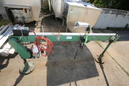 AMW 7 ft L x 35” H Product Conveyor Section with 3” W Plastic Chain, Leeson 1/4 hp / 1750 rpm