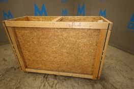 Crate with AGC Aprox. 60” L x 16” W S/S Plate Press Plates, (Aprox. 29” H Stack) with (6) 58” L