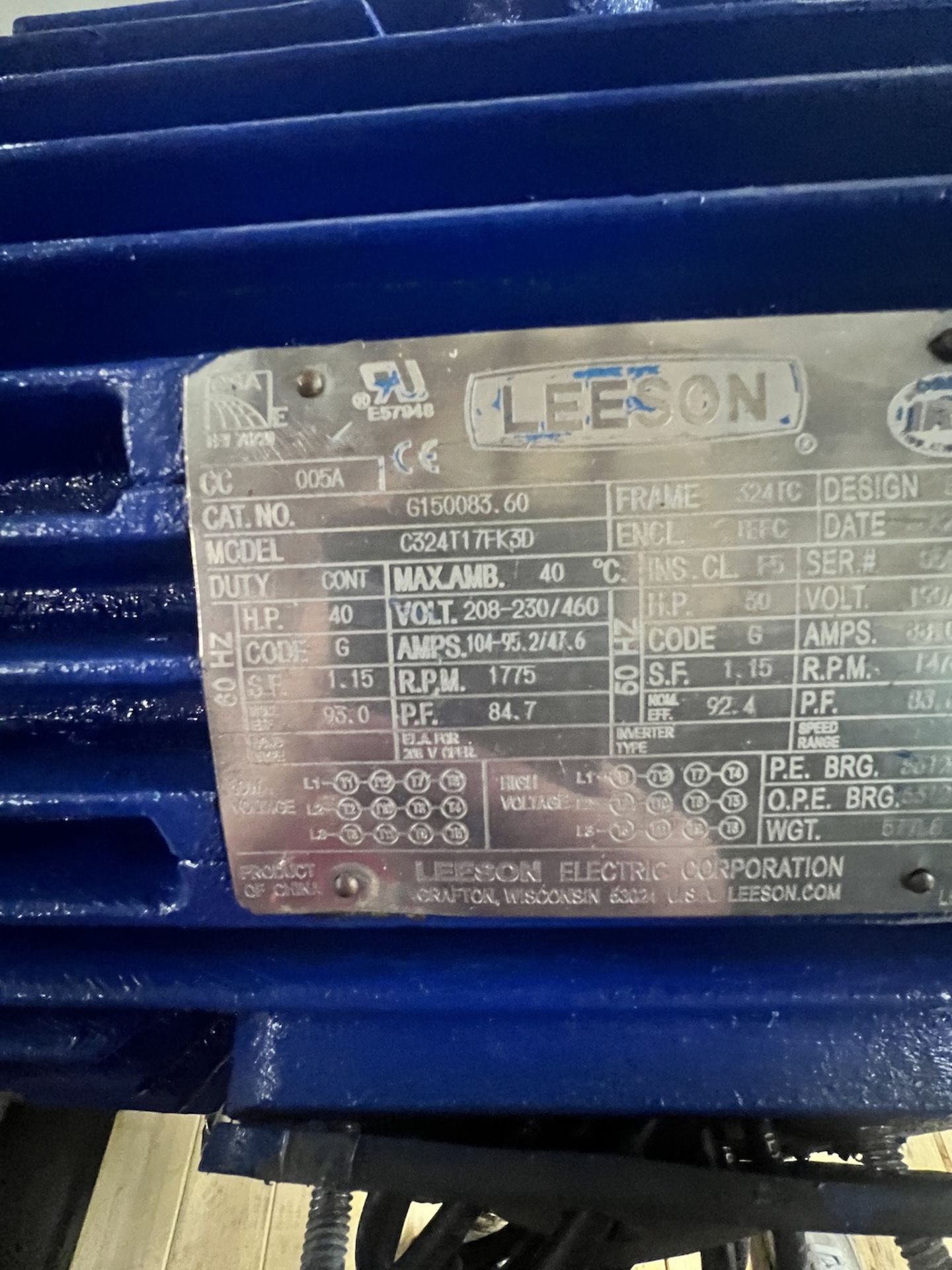 Quadro High Shear Mill, Model Z5, SN Z5-0043, with 3” CT S/S Head, 40 hp / 1775 rpm Leeson Motor, - Image 4 of 15