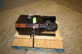 Busch Vacuum Pump, Type MM 1252AV/1342913202, SN U132100224, 177 CFM, with Lafert 6.8 hp, 3520 rpm