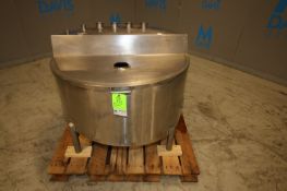 Aprox. 100 Gallon S/S Balance Tank, with Hinged Lid, (6) 1.5