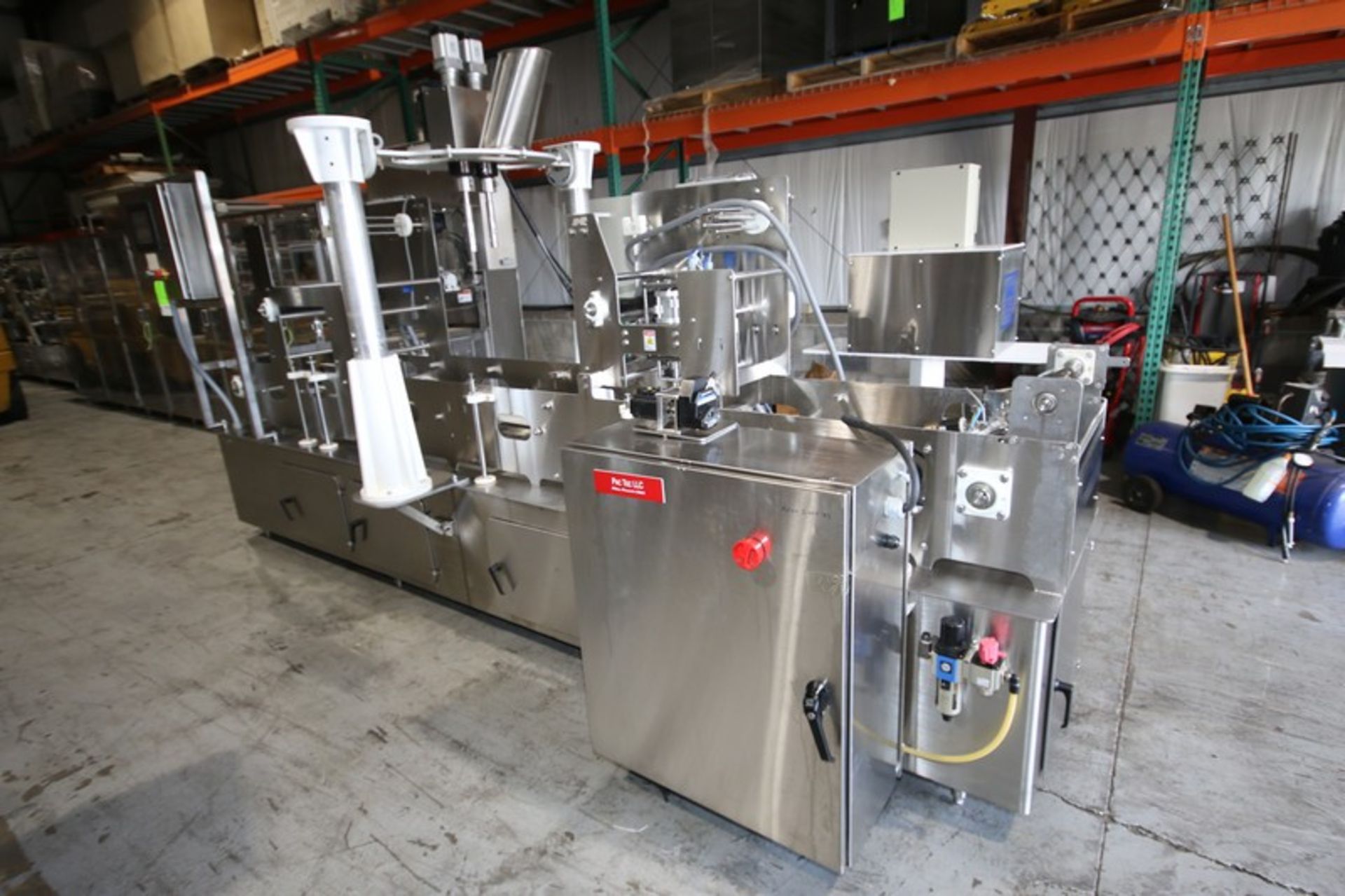 Pac Tec 2 - Lane S/S Cup / Auger Filler, Model PT-2S, with Auger Filler Model MLF2 S/N 1717; 2014-