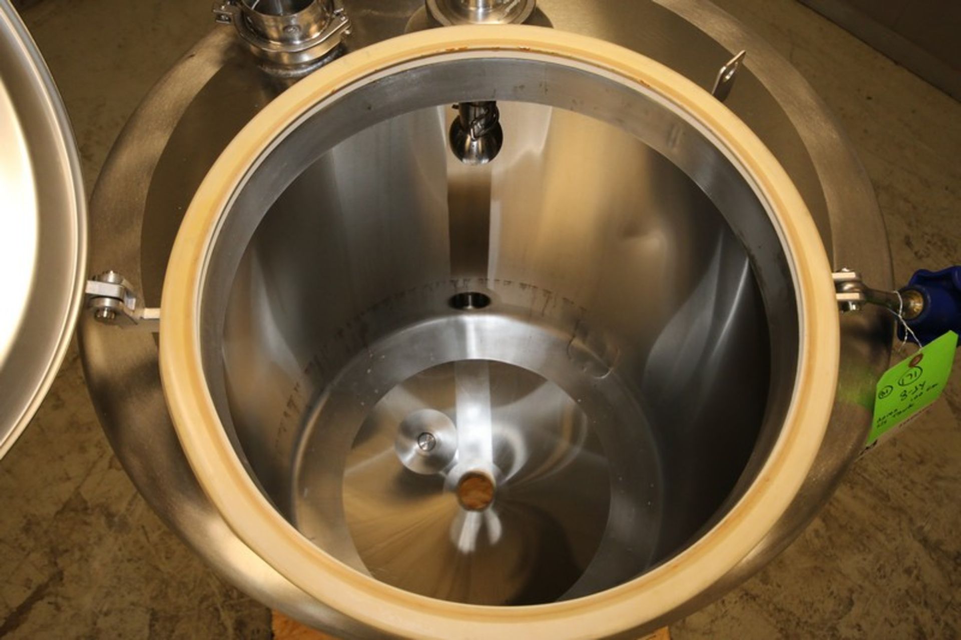 Aprox. 100 Gallon Dome Top, Cone Bottom S/S Vertical Tank / Balance Tank, SN 63 14 14307, with Top - Image 2 of 9