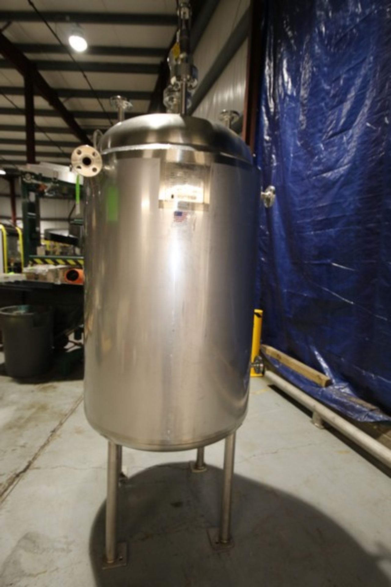 2010 Watson Aprox. 300 Gal. Dome Top, Dome Bottom Jacketed S/S Reactor Tank, SN 4015-1, MAWP 290 psi - Image 5 of 10