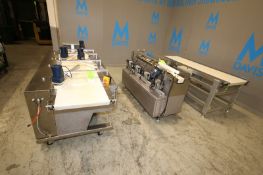 Lot of (3) Honor Pack Conveyor Systems, Including (1) 88” L with 18” W Belt, (1) 59” L with 4 1/2” W