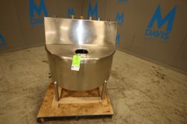 A&B Process 100 Gallon S/S Balance Tank, Model 100-BT, SN 01298301-1, with Hinged Lid &