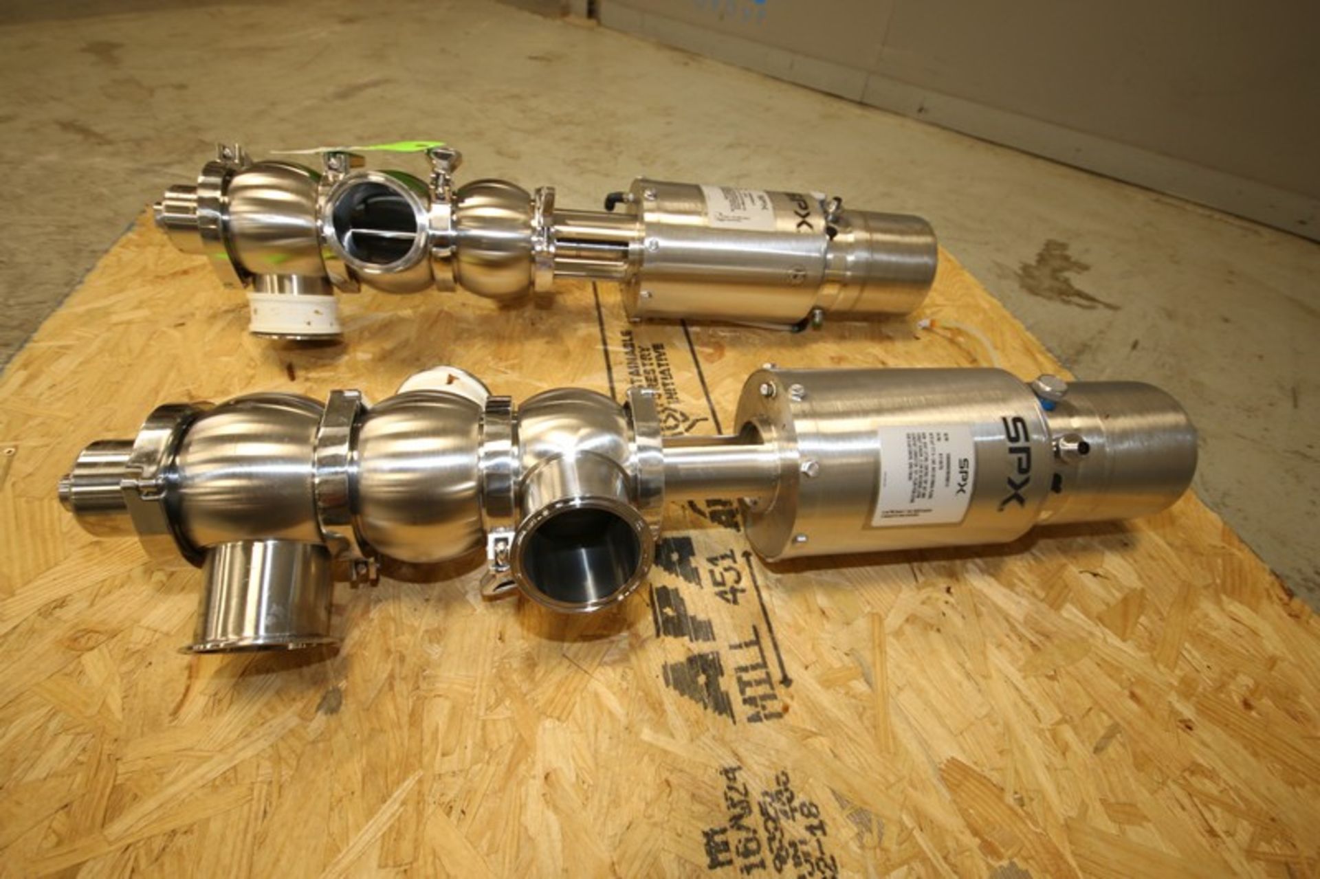 Lot of (2) SPX 3” 3 - Way S/S Air Valves, Type W73 3.0” TTT S - Line, PN X11675, SN - Image 3 of 5