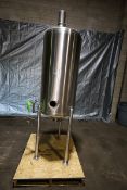 Feldmeier Aprox. 100 Gal. Dome Top, Cone Bottom S/S Tank, A-758-04, 3” Top CT Connection, 4” CT Side