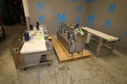 Lot of (3) Honor Pack Conveyor Systems, Including (1) 88” L with 18” W Belt, (1) 59” L with 4 1/2” W