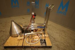 Unifiller Single Piston Filler, Model 1000, Includes Funnel, Adjustable Height, Mounted on