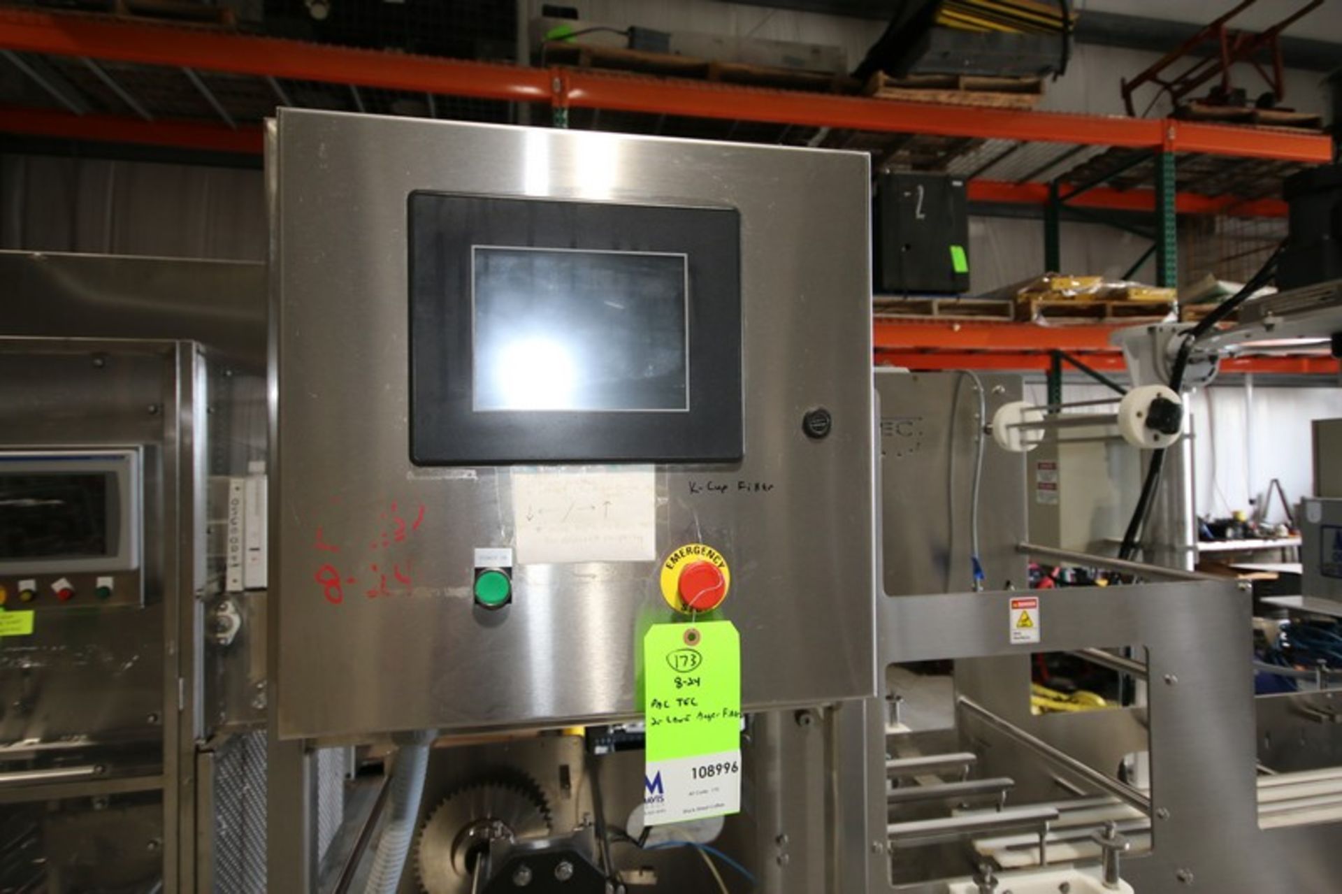 Pac Tec 2 - Lane S/S Cup / Auger Filler, Model PT-2S, with Auger Filler Model MLF2 S/N 1717; 2014- - Image 13 of 19