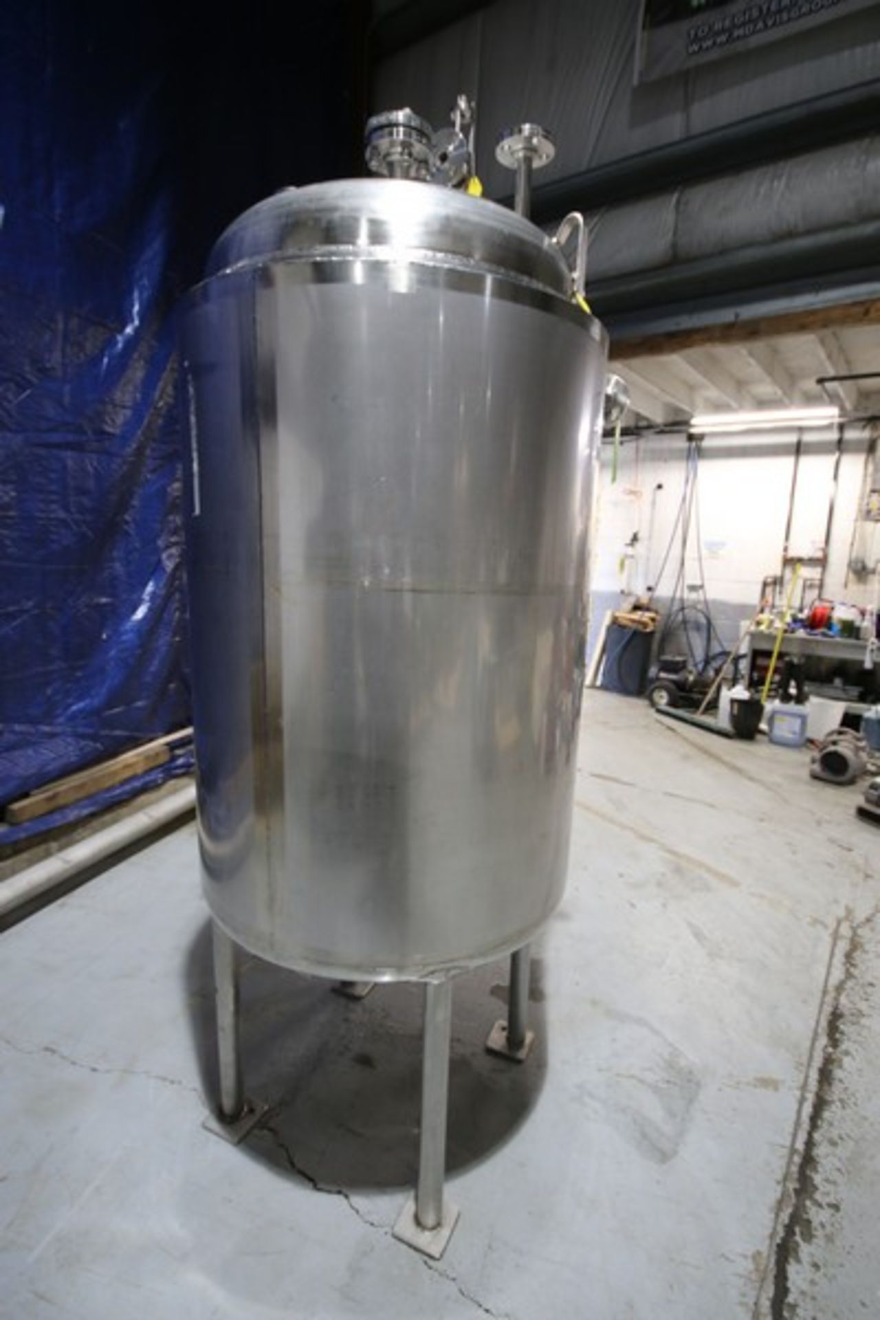 2010 Watson Aprox. 300 Gal. Dome Top, Dome Bottom Jacketed S/S Reactor Tank, SN 4015-1, MAWP 290 psi - Image 2 of 10