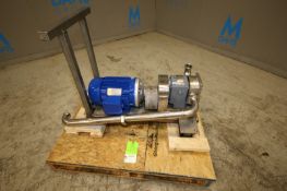 APV Positive Displacement Pump, Model R3TS, SN P-47776-97, with 1.5” Threaded Connection, with