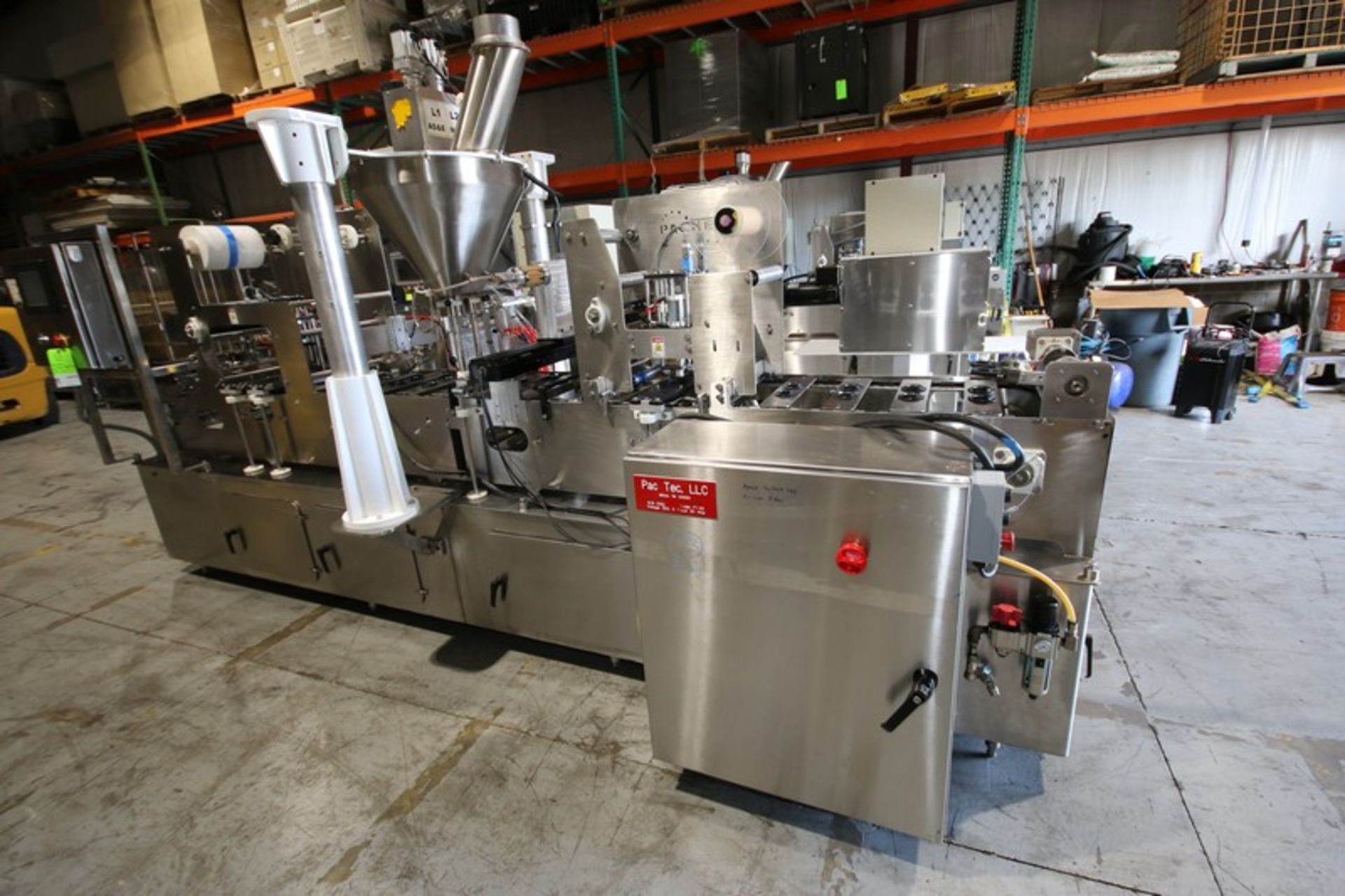 Pac Tec 2 - Lane S/S Cup / Auger Filler, Model PT-2S, SN 2282 with Aprox. 1 5/8” W Cup Size Change