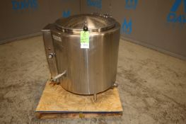Groen 40 Gallon Jacketed S/S Kettle, Model EE-40, SN 167B, Nat. BD # 61025, with Hinged Lid, Max