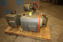 Busch Vacuum Pump, Type RA0630, with Toshiba 25 hp 1170 rpm Motor, 230 / 460V, (Note: Mfg Tag