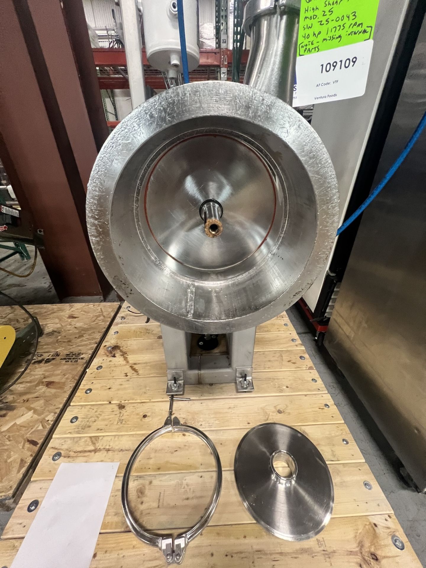 Quadro High Shear Mill, Model Z5, SN Z5-0043, with 3” CT S/S Head, 40 hp / 1775 rpm Leeson Motor, - Image 2 of 15