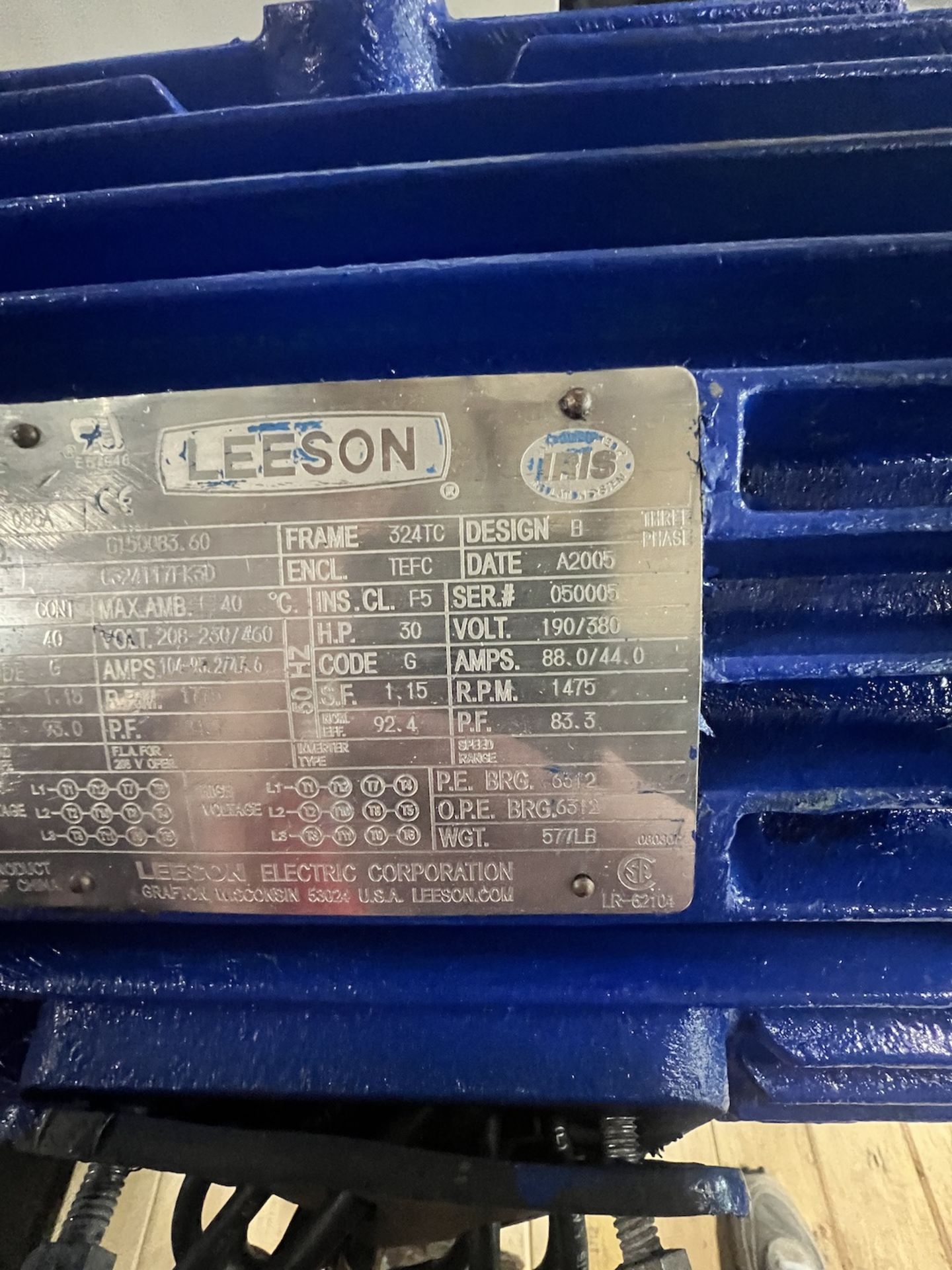 Quadro High Shear Mill, Model Z5, SN Z5-0043, with 3” CT S/S Head, 40 hp / 1775 rpm Leeson Motor, - Image 7 of 15