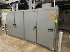 4-Door Control Cabinet, with Allen-Bradley 17-Slot PLC, (16) Allen-Bradley PowerFlex 70 VFDs, &