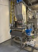 Acrison S/S Weight-Loss-Differential Weigh Feeder, with S/S Infeed Funnel & Baldor Motor, Mounted on