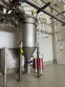 S/S Single Wall Bag House, Mounted On S/S Legs, with Man Ladder