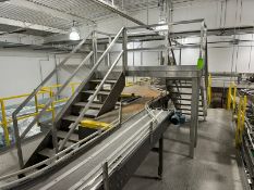 S/S Cross Over Platform, with (2) Sets of Stairs & Handrails, Clearance Aprox. 58” H (LOCATED IN