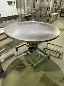 S/S Accumulation Table, Aprox. 48” Dia., with Motor, Mounted on S/S Frame (LOT SUBJECT TO BULK BID