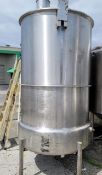 Aprox. 800 Gallon Stainless Steel Jacketed / Insulated Tank, Last used in Food (Loading Fee $300) (