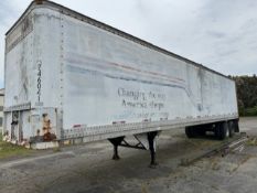 Aprox. 53 ft. Dry Van Trailer with Like New Roll Up Door (NOTE: Currently Not Road Worthy; Sold