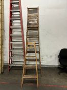 Ladder: LOT (2) Werner Wood 11228 & w355 (Located East Rutherford, NJ) (NOTE: REMOVAL 2-DAYS ONLY