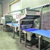 Tromp Bakery Line multi-purpose S/S Combines Dough and Flour Depositin, With Roller Sheeting, Fold