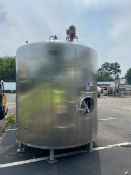 Feldmeier 2,000 Gal. S/S Processor S/N S52399, Internal Vessel Dims.: Aprox. 89