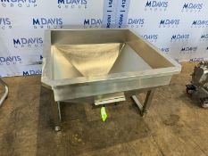 S/S Feed Hopper, Internal Dims.: Aprox. 35