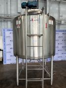 APV Aprox. 900 Gal. S/S Single Wall Mix Tank, S/N K-0202, Internal Tank Dims.: Aprox. 5 ft. 8 In.