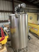 100 Gal. S/S Single Wall Tank with Mixing Head (RIGGING, LOADING, & SITE MANAGEMENT FEE: $250.00