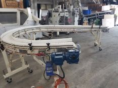 Span Tech 180 Degree Plastic Belt Conveyor, Aprox. 8