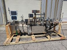 KING Model LH5 Automatic Bottle Labeler with Domino V230i code printer and Optel OP300 Inspection