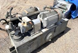 Twin Drive Hydraulic Power Pack with Aprox. 150 Gal. Tank, 20 hp Drive with Hydreco Pump; 25 hp