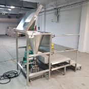 Tri-blender Symtem Tri Clover Blender Model 328MD On rack. Motor 15 HP 230/460 volts. Comes with