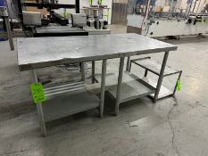 (3) S/S Tables, 2- Aprox. 30