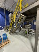 Hapman S/S Incline Screw Conveyor Auger, S/N X18234 AB, with S/S Hopper, with Drive & Outlet Unit,