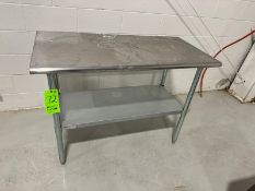 Uline S/S Table, with Bottom Shelf, Overall Dims. Aprox. 48