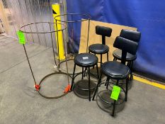 (4) Operator Stolls with (2) Trash Bag Stands (PET ROOM)(LOCATED IN WEYMOUTH, MA)