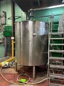 O'Har 1,000 Gal. S/S Jacketed Vertical Mix Tank, 316.ST.STL., with Vertical 5 hp Agitation Motor,