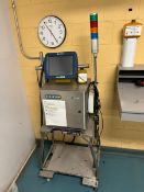 Domino Ink Jet Coder, Type: Touch Panel Type 3, S/N 8709500258, Mounted on Cart