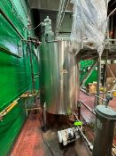 Will-Flow Corp. 525 Gal. S/S Jacketed Mix Tank, S/N 51009, Shell Thick: 0.103, Head Thick: 0.102,